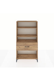 Arges Dolap 3 Raflı Tek Çekmeceli 88x30x163 Çam-Çam