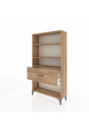 Arges Dolap 3 Raflı Tek Çekmeceli 88x30x163 Çam-Çam