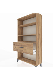 Arges Dolap 3 Raflı Tek Çekmeceli 88x30x163 Çam-Çam