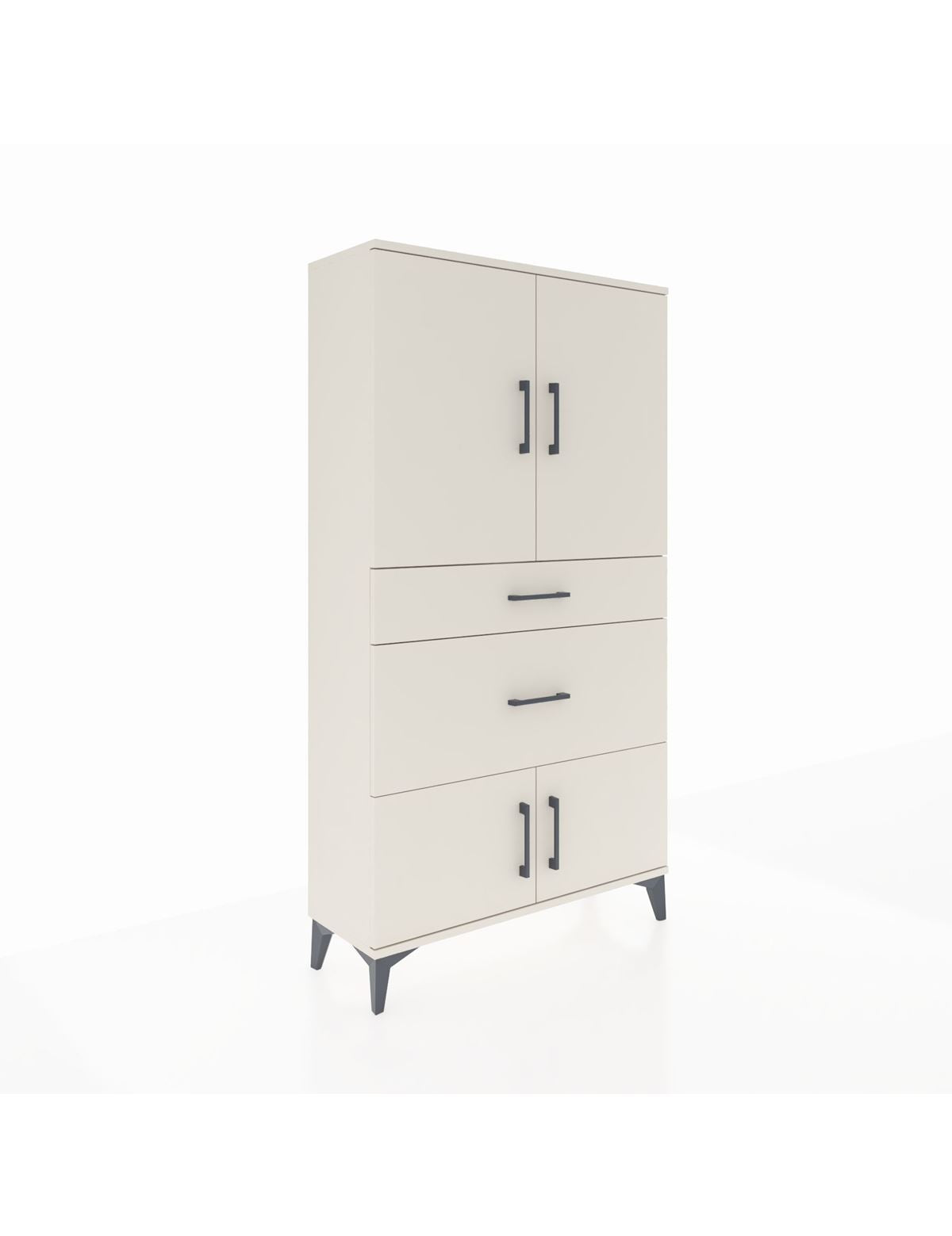 Arges Dolap 2 Raflı 2 Çekmeceli 4 Kapaklı 88x30x163 Aytaşı-Aytaşı