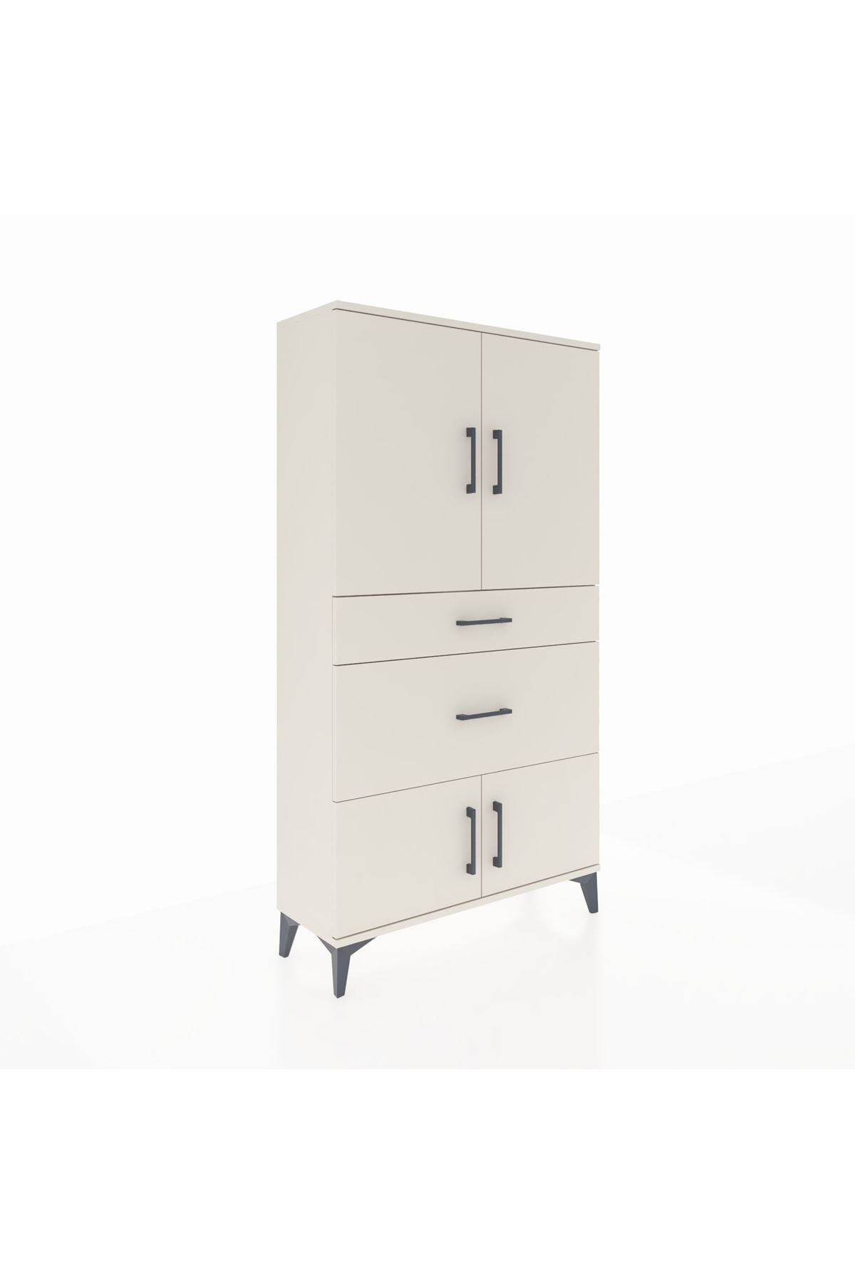 Arges Dolap 2 Raflı 2 Çekmeceli 4 Kapaklı 88x30x163 Aytaşı-Aytaşı