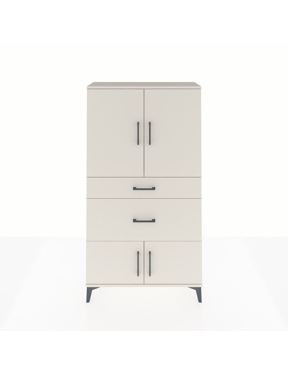 Arges Dolap 2 Raflı 2 Çekmeceli 4 Kapaklı 88x30x163 Aytaşı-Aytaşı