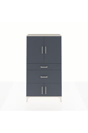 Arges Dolap 2 Raflı 2 Çekmeceli 4 Kapaklı 88x30x163 Aytaşı-Antrasit