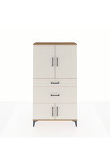 Arges Dolap 2 Raflı 2 Çekmeceli 4 Kapaklı 88x30x163