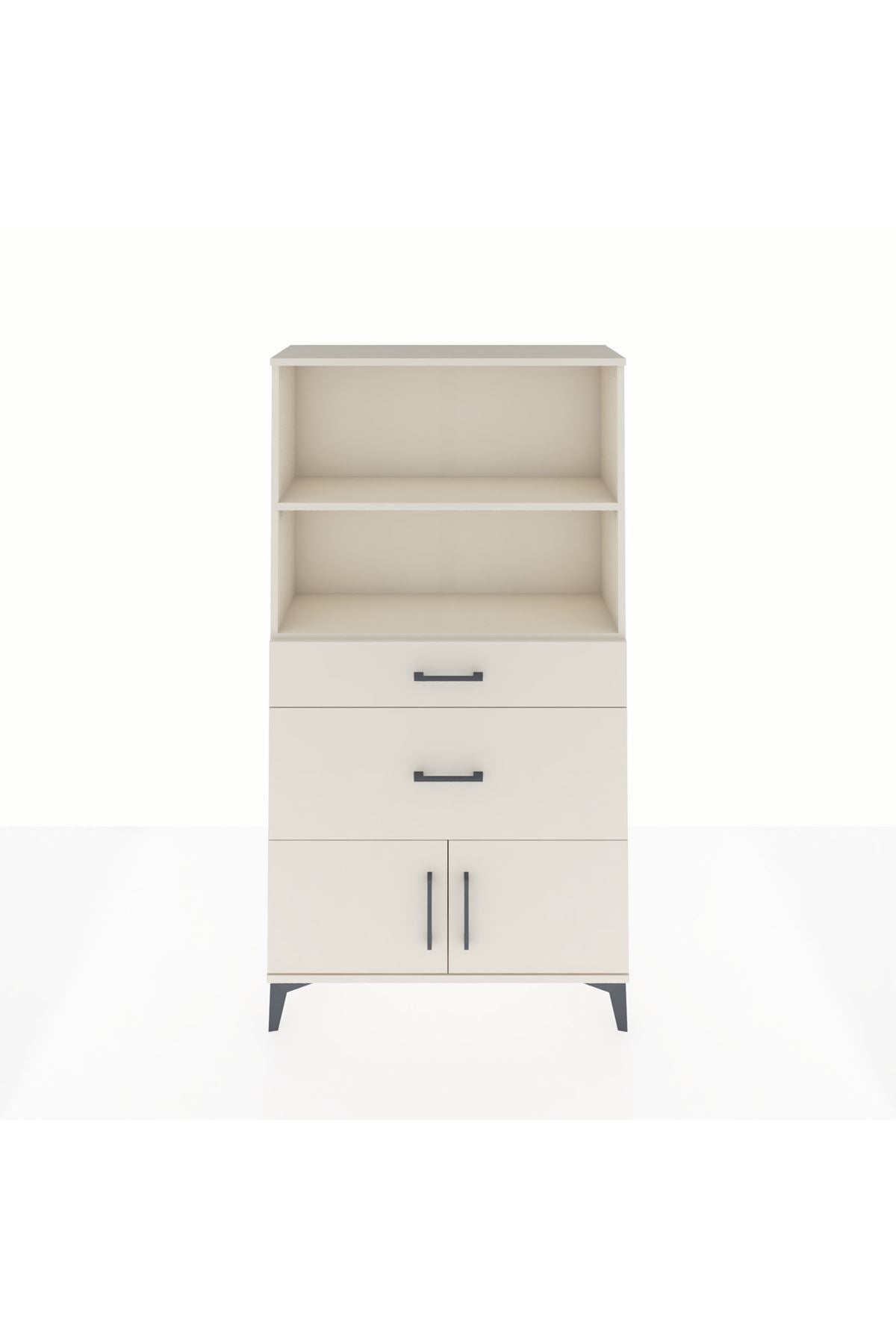 Arges Dolap 2 Raflı 2 Çekmeceli 2 Kapaklı 88x30x163 Aytaşı-Aytaşı