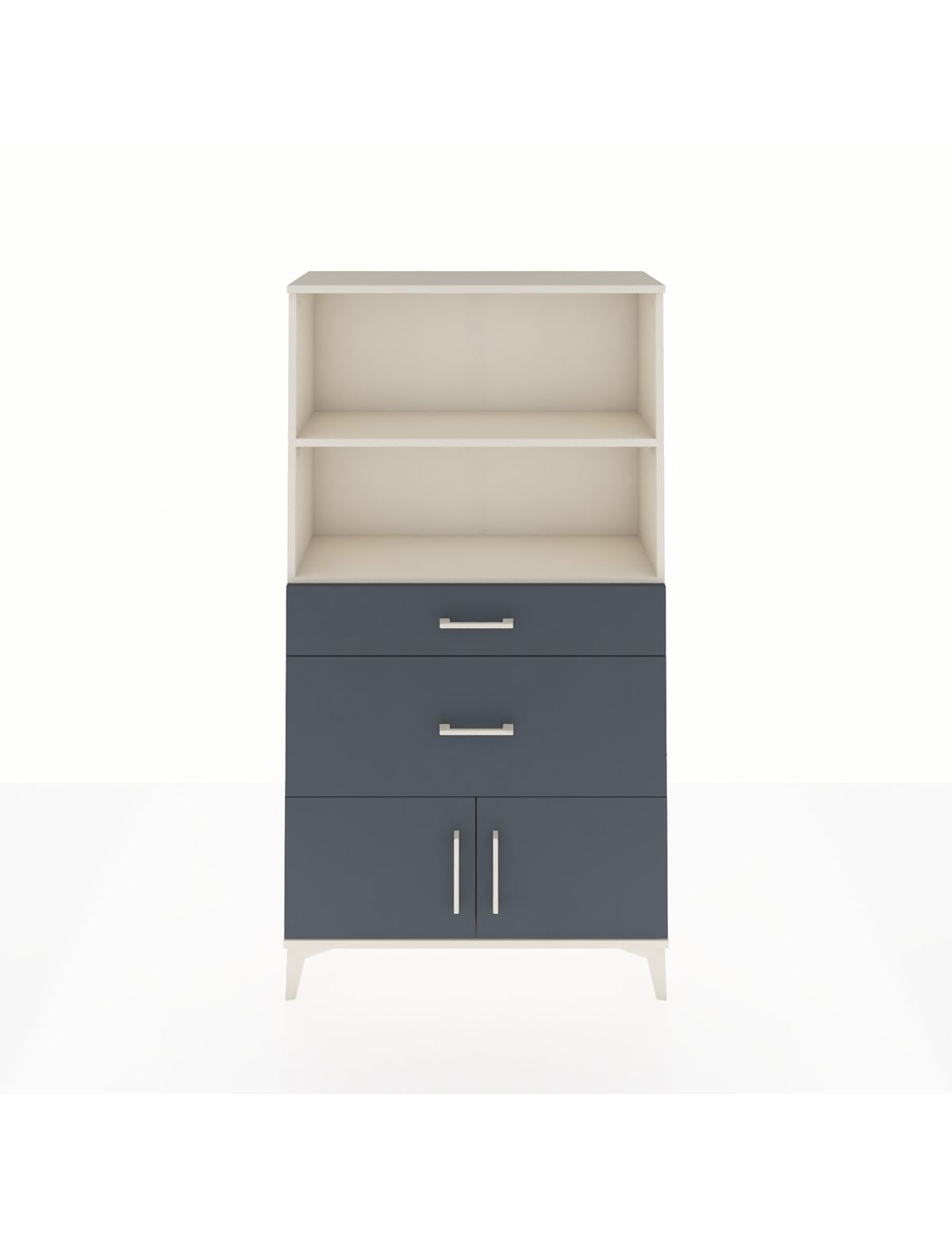 Arges Dolap 2 Raflı 2 Çekmeceli 2 Kapaklı 88x30x163 Aytaşı-Antrasit