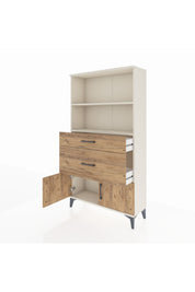 Arges Dolap 2 Raflı 2 Çekmeceli 2 Kapaklı 88x30x163 Aytaşı-Çam