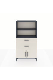 Arges Dolap 2 Raflı 2 Çekmeceli 2 Kapaklı 88x30x163 Antrasit-Aytaşı