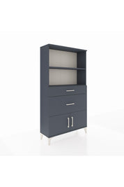 Arges Dolap 2 Raflı 2 Çekmeceli 2 Kapaklı 88x30x163 Antrasit-Antrasit