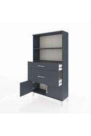 Arges Dolap 2 Raflı 2 Çekmeceli 2 Kapaklı 88x30x163 Antrasit-Antrasit