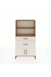 Arges Dolap 2 Raflı 2 Çekmeceli 2 Kapaklı 88x30x163 Çam-Aytaşı