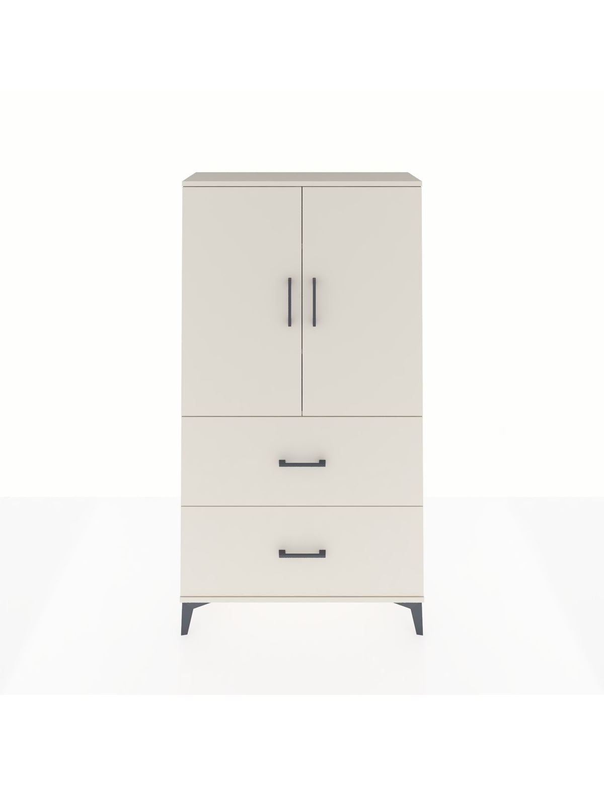 Arges Dolap 3 Raflı 2 Çekmeceli 2 Kapaklı 88x30x163 Aytaşı-Aytaşı