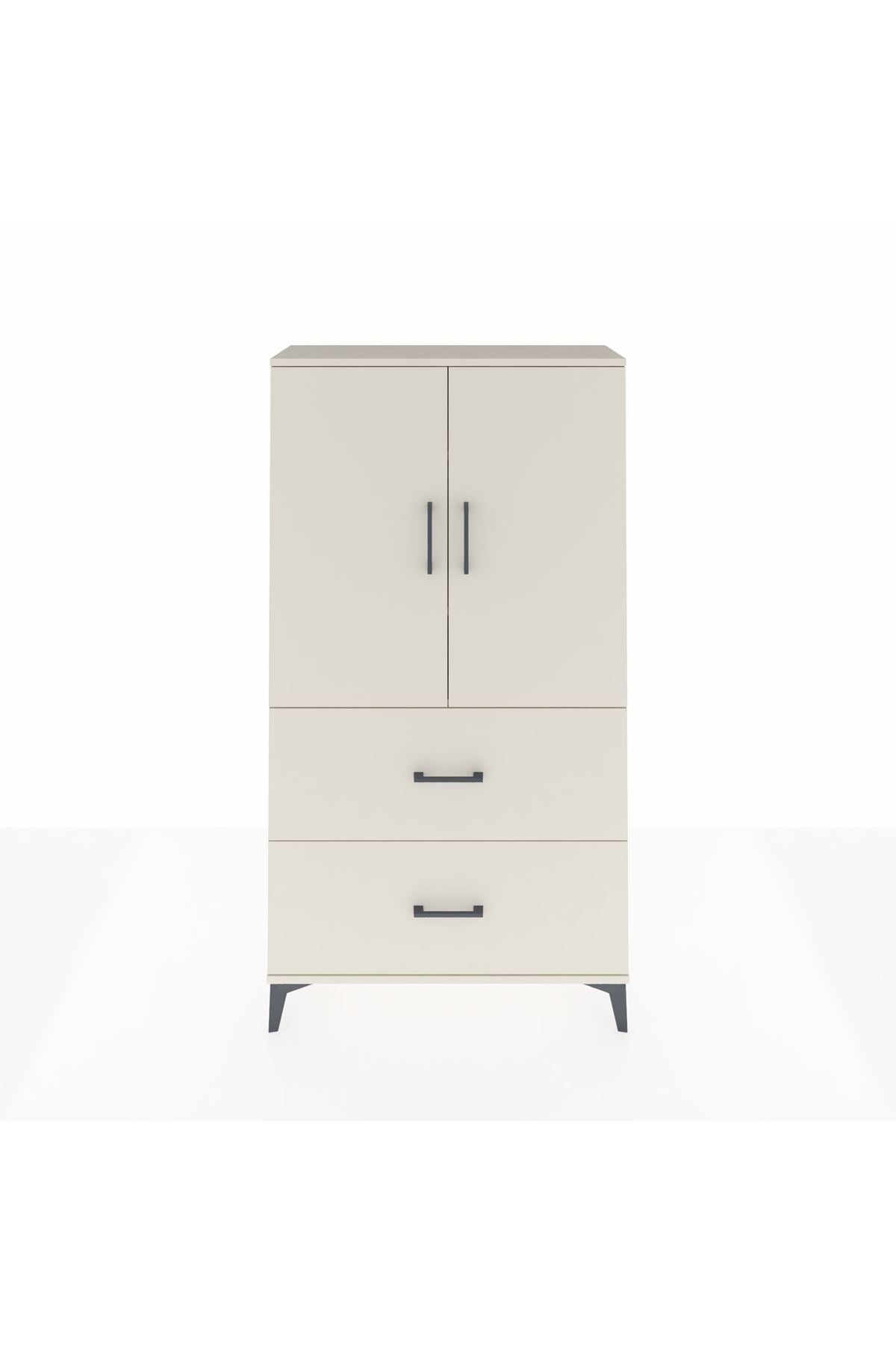 Arges Dolap 3 Raflı 2 Çekmeceli 2 Kapaklı 88x30x163 Aytaşı-Aytaşı