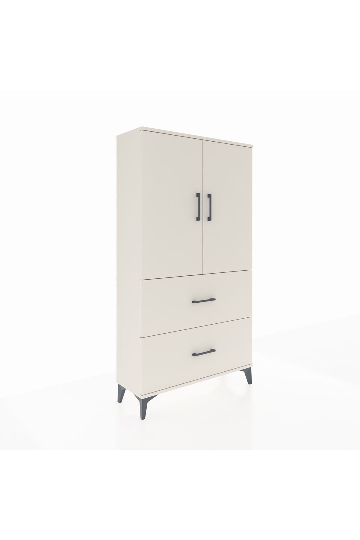 Arges Dolap 3 Raflı 2 Çekmeceli 2 Kapaklı 88x30x163 Aytaşı-Aytaşı