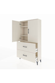 Arges Dolap 3 Raflı 2 Çekmeceli 2 Kapaklı 88x30x163 Aytaşı-Aytaşı