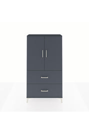 Arges Dolap 3 Raflı 2 Çekmeceli 2 Kapaklı 88x30x163 Antrasit-Antrasit