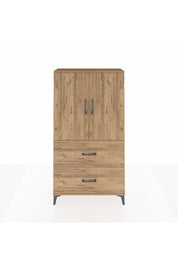 Arges Dolap 3 Raflı 2 Çekmeceli 2 Kapaklı 88x30x163 Çam-Çam