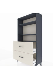 Arges Dolap 3 Raflı 2 Çekmeceli 88x30x163 Antrasit-Aytaşı