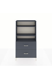 Arges Dolap 3 Raflı 2 Çekmeceli 88x30x163 Antrasit-Antrasit