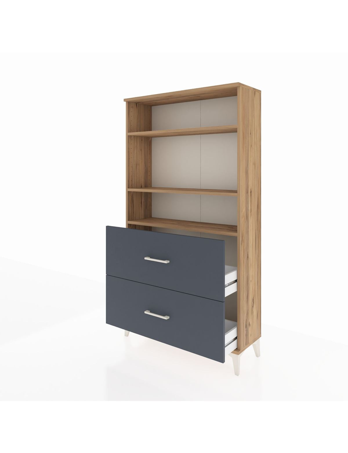 Arges Dolap 3 Raflı 2 Çekmeceli 88x30x163 - S21M022V8A