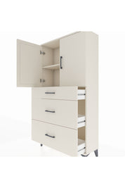 Arges Dolap 2 Raflı 3 Çekmeceli 2 Kapaklı 88x30x163 Aytaşı-Aytaşı