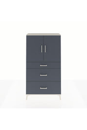 Arges Dolap 2 Raflı 3 Çekmeceli 2 Kapaklı 88x30x163 Aytaşı-Antrasit