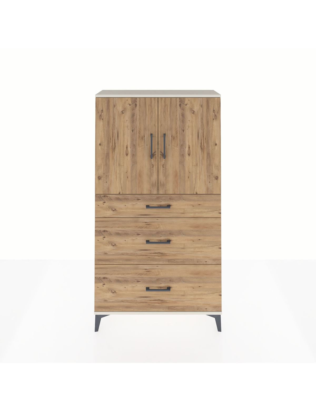 Arges Dolap 2 Raflı 3 Çekmeceli 2 Kapaklı 88x30x163 Aytaşı-Çam