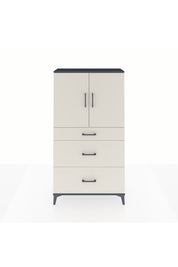 Arges Dolap 2 Raflı 3 Çekmeceli 2 Kapaklı 88x30x163 Antrasit-Aytaşı