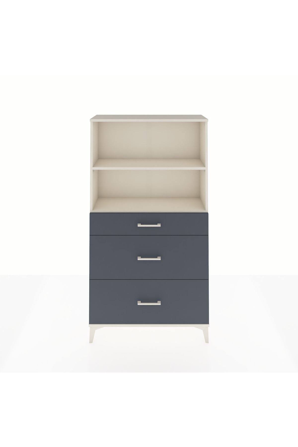 Arges Dolap 2 Raflı 3 Çekmeceli 88x30x163 Aytaşı-Antrasit