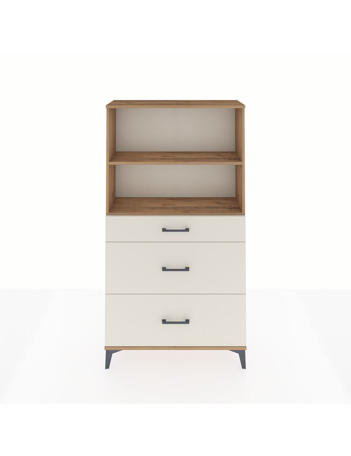 Arges Dolap 2 Raflı 3 Çekmeceli 88x30x163 Çam-Aytaşı