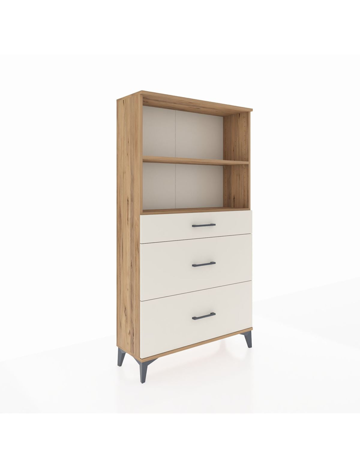 Arges Dolap 2 Raflı 3 Çekmeceli 88x30x163 Çam-Aytaşı