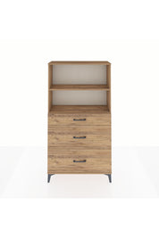 Arges Dolap 2 Raflı 3 Çekmeceli 88x30x163 Çam-Çam