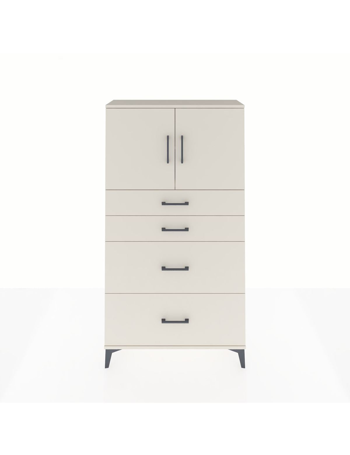 Arges Dolap 2 Raflı 4 Çekmeceli 2 Kapaklı 88x30x163 Aytaşı-Aytaşı