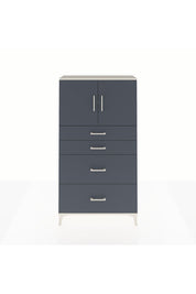 Arges Dolap 2 Raflı 4 Çekmeceli 2 Kapaklı 88x30x163 Aytaşı-Antrasit