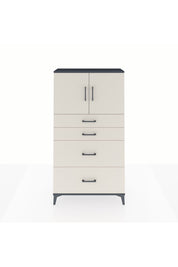 Arges Dolap 2 Raflı 4 Çekmeceli 2 Kapaklı 88x30x163 Antrasit-Aytaşı