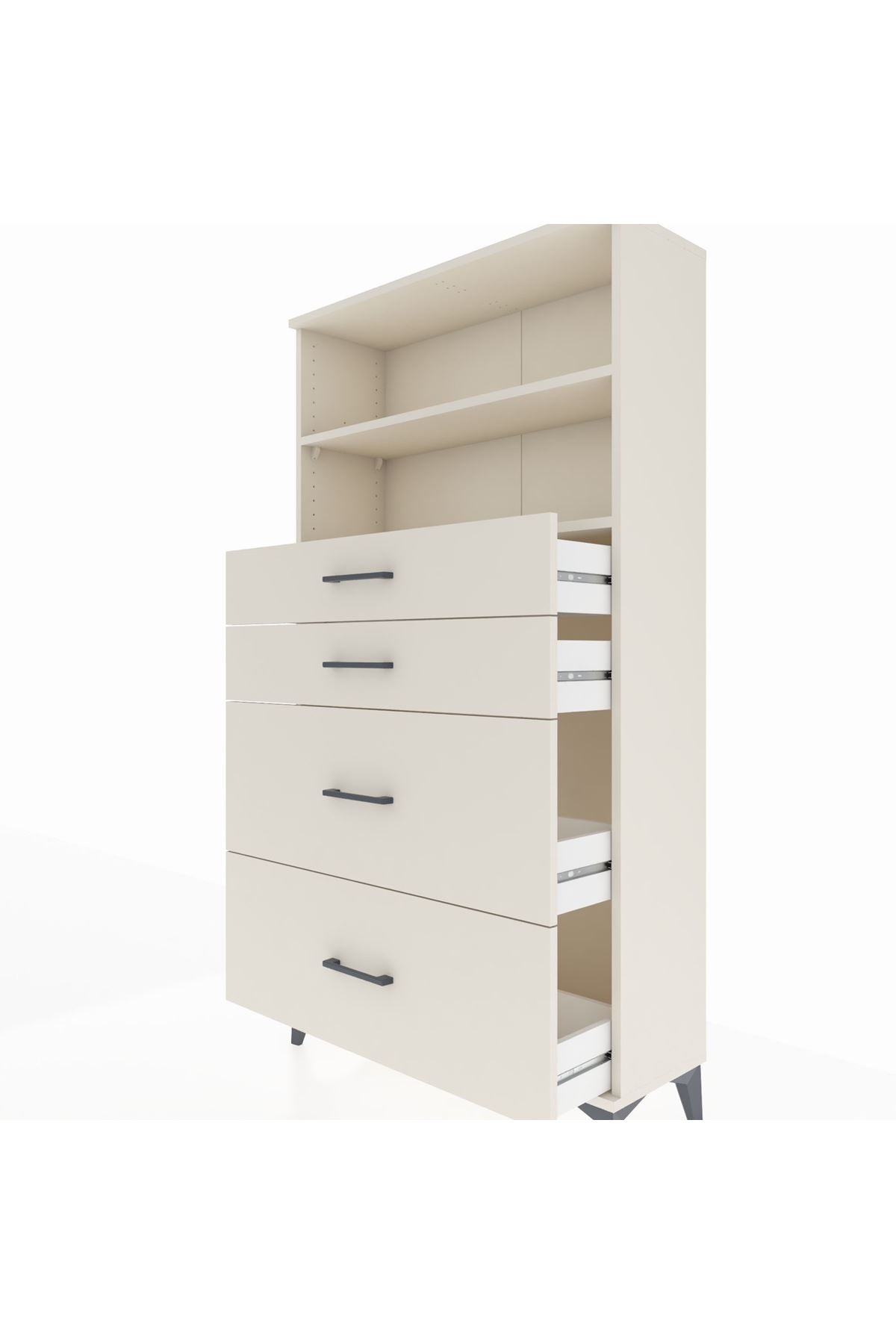 Arges Dolap 2 Raflı 4 Çekmeceli 88x30x163 Aytaşı-Aytaşı