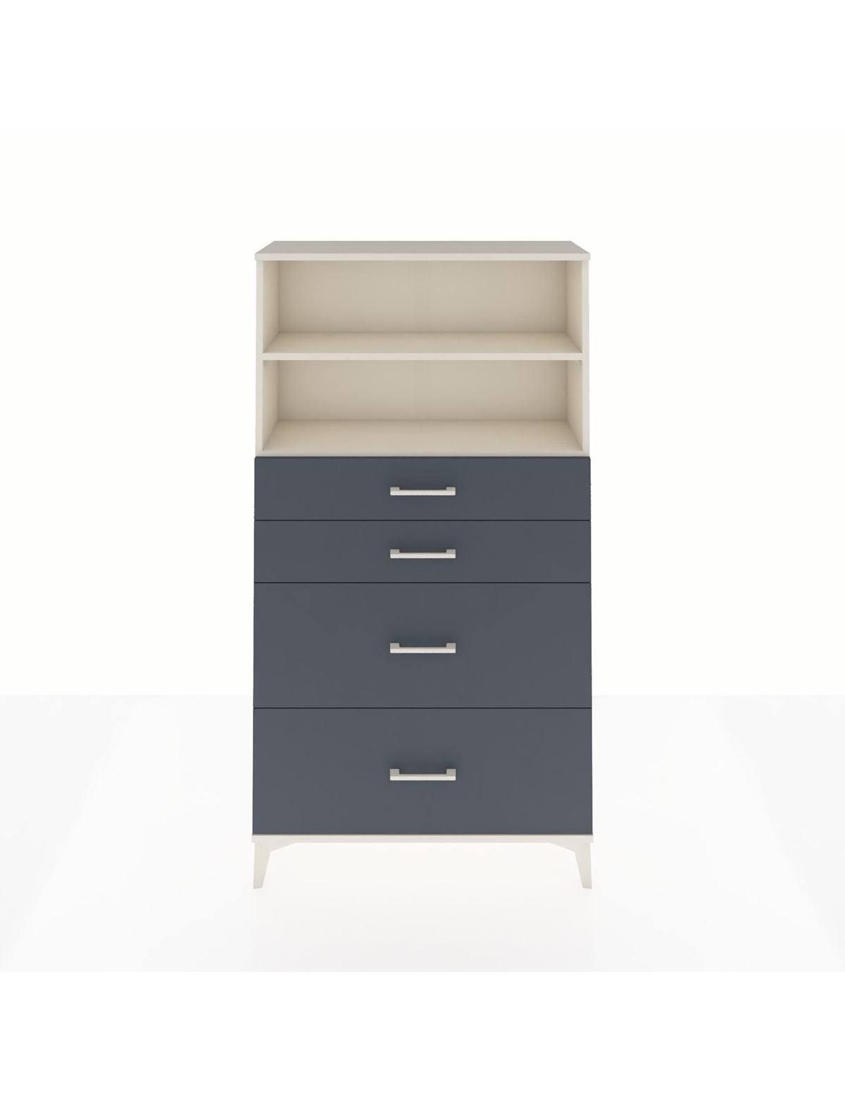 Arges Dolap 2 Raflı 4 Çekmeceli 88x30x163 Aytaşı-Antrasit