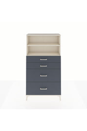 Arges Dolap 2 Raflı 4 Çekmeceli 88x30x163 Aytaşı-Antrasit