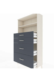 Arges Dolap 2 Raflı 4 Çekmeceli 88x30x163 Aytaşı-Antrasit