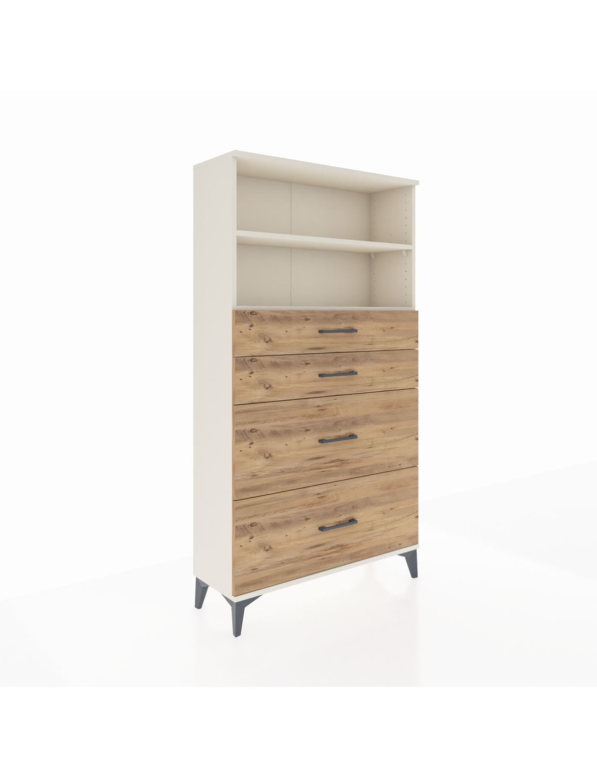 Arges Dolap 2 Raflı 4 Çekmeceli 88x30x163 Aytaşı-Çam