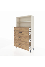 Arges Dolap 2 Raflı 4 Çekmeceli 88x30x163 Aytaşı-Çam