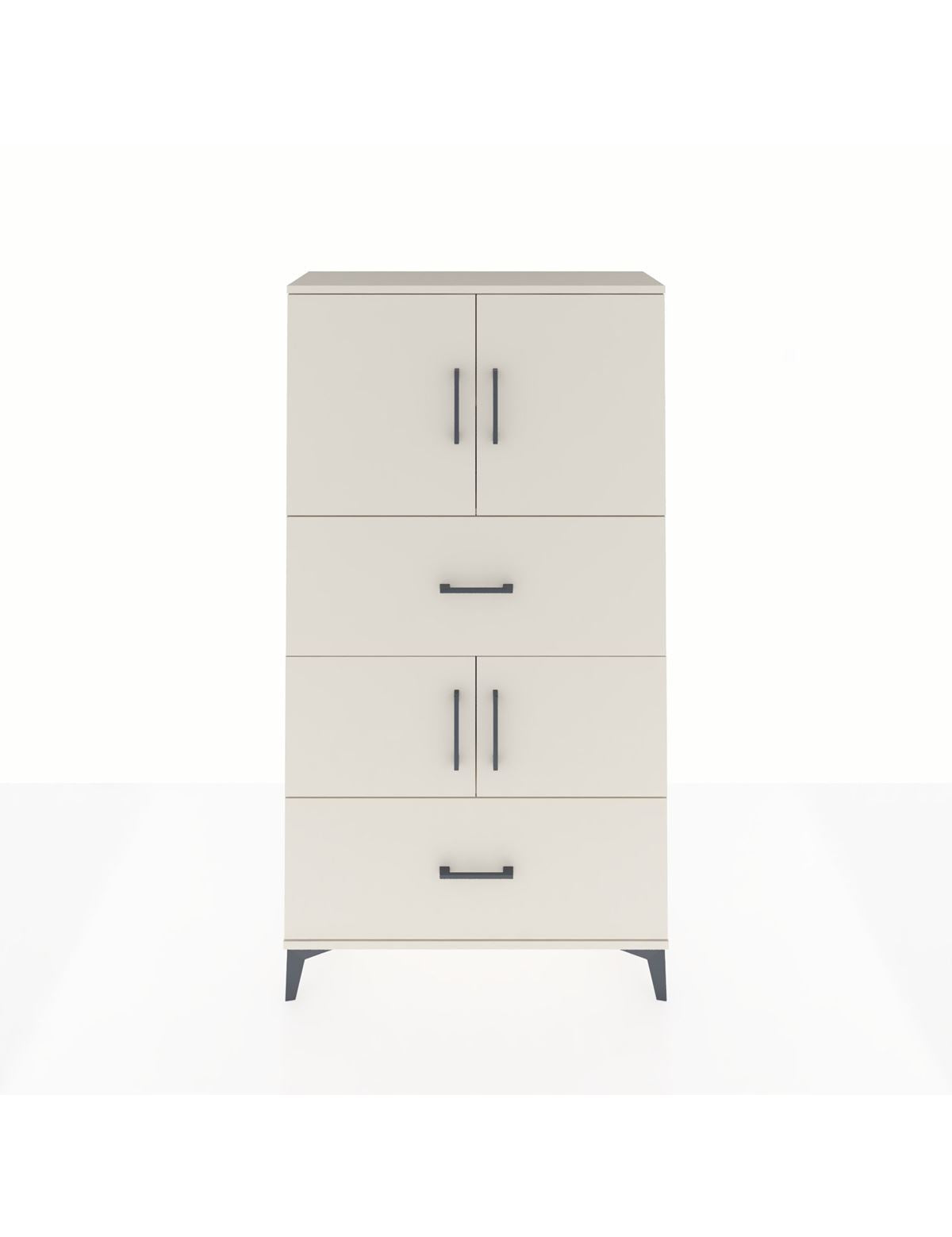 Arges Dolap 3 Raflı 2 Çekmeceli 4 Kapaklı 88x30x163 Aytaşı-Aytaşı