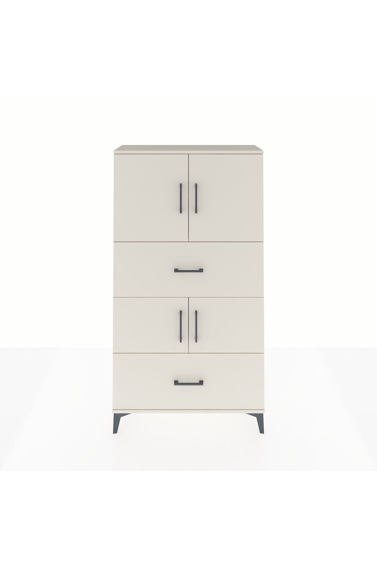 Arges Dolap 3 Raflı 2 Çekmeceli 4 Kapaklı 88x30x163 Aytaşı-Aytaşı