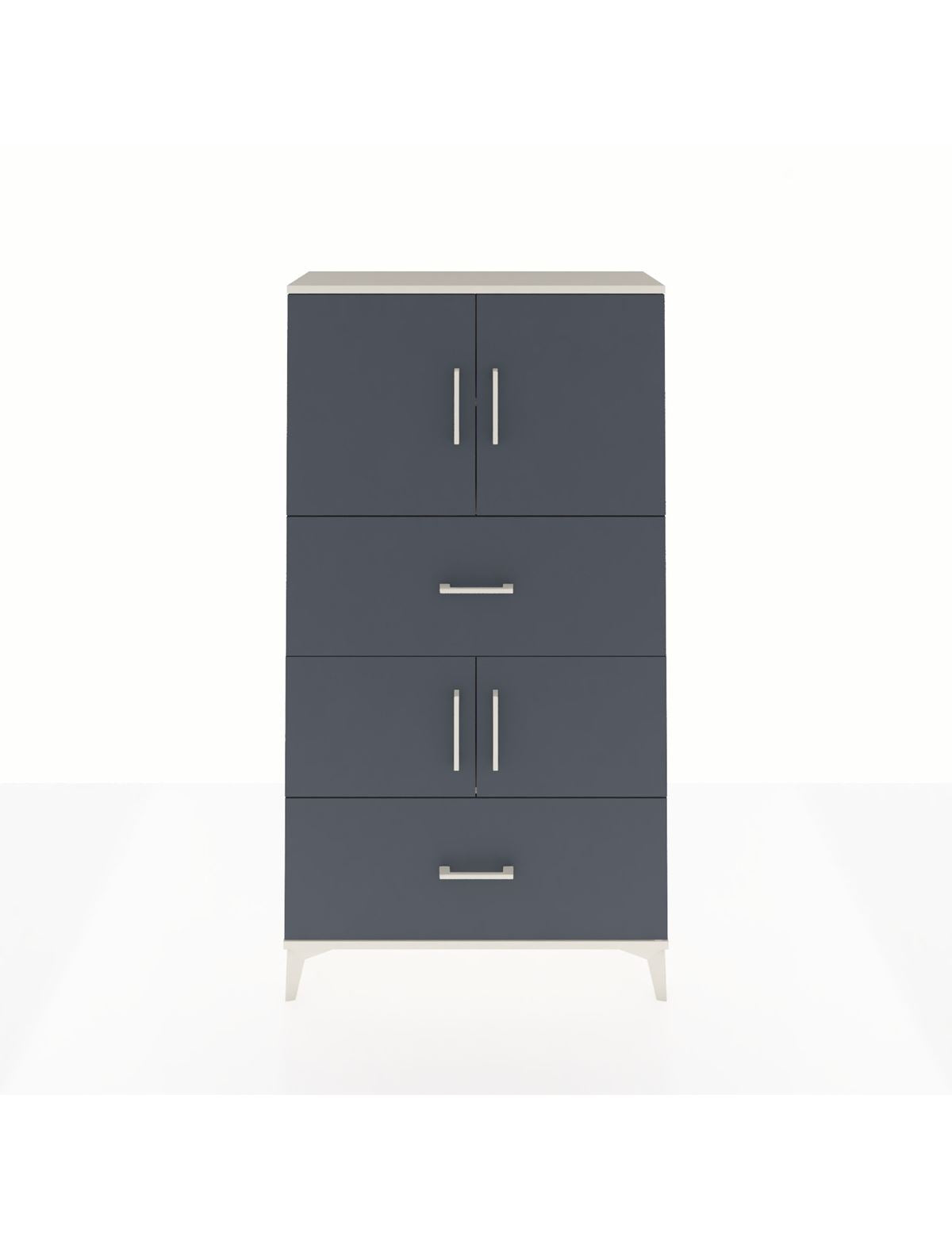 Arges Dolap 3 Raflı 2 Çekmeceli 4 Kapaklı 88x30x163 Aytaşı-Antrasit