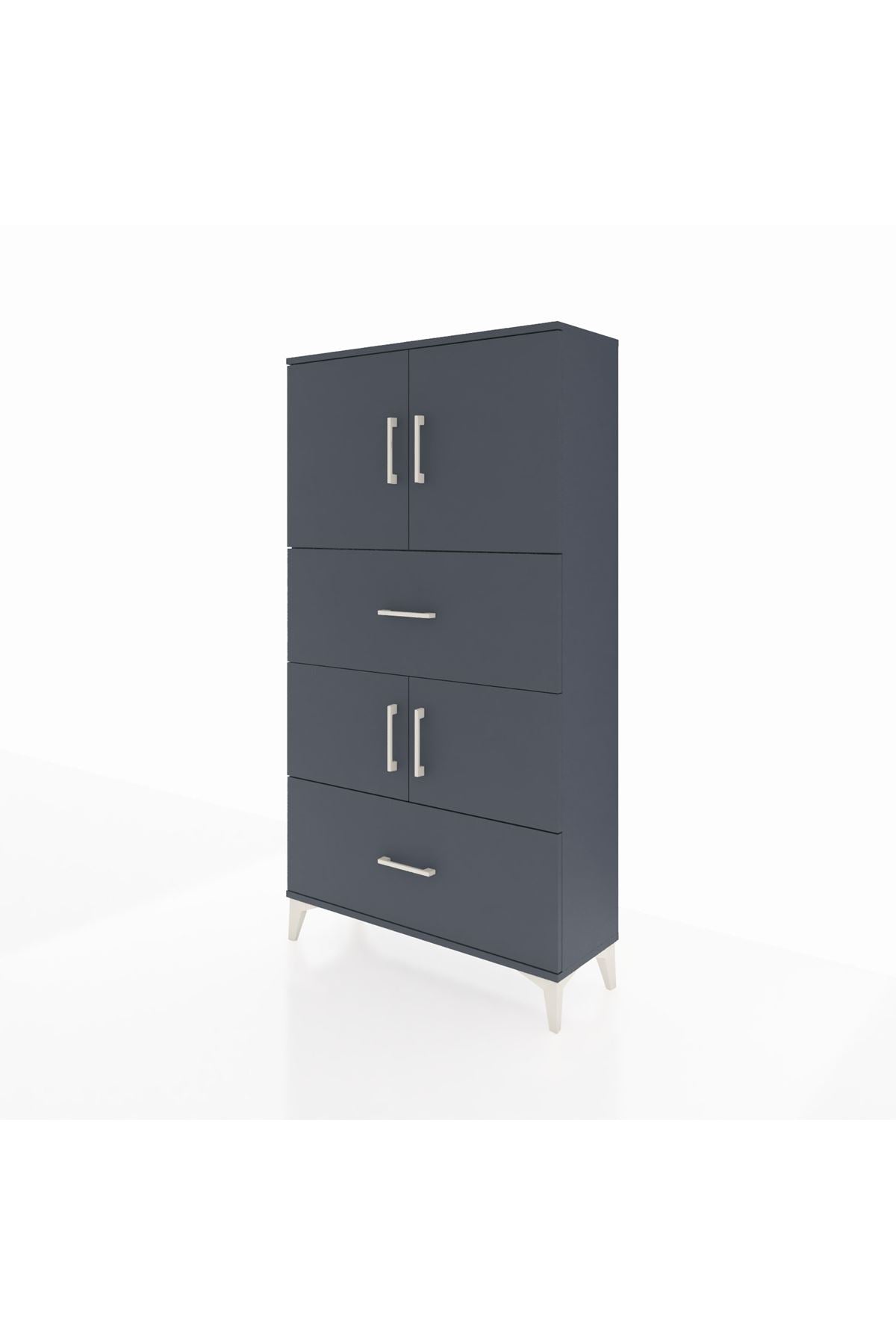 Arges Dolap 3 Raflı 2 Çekmeceli 4 Kapaklı 88x30x163 - S21M027V5A