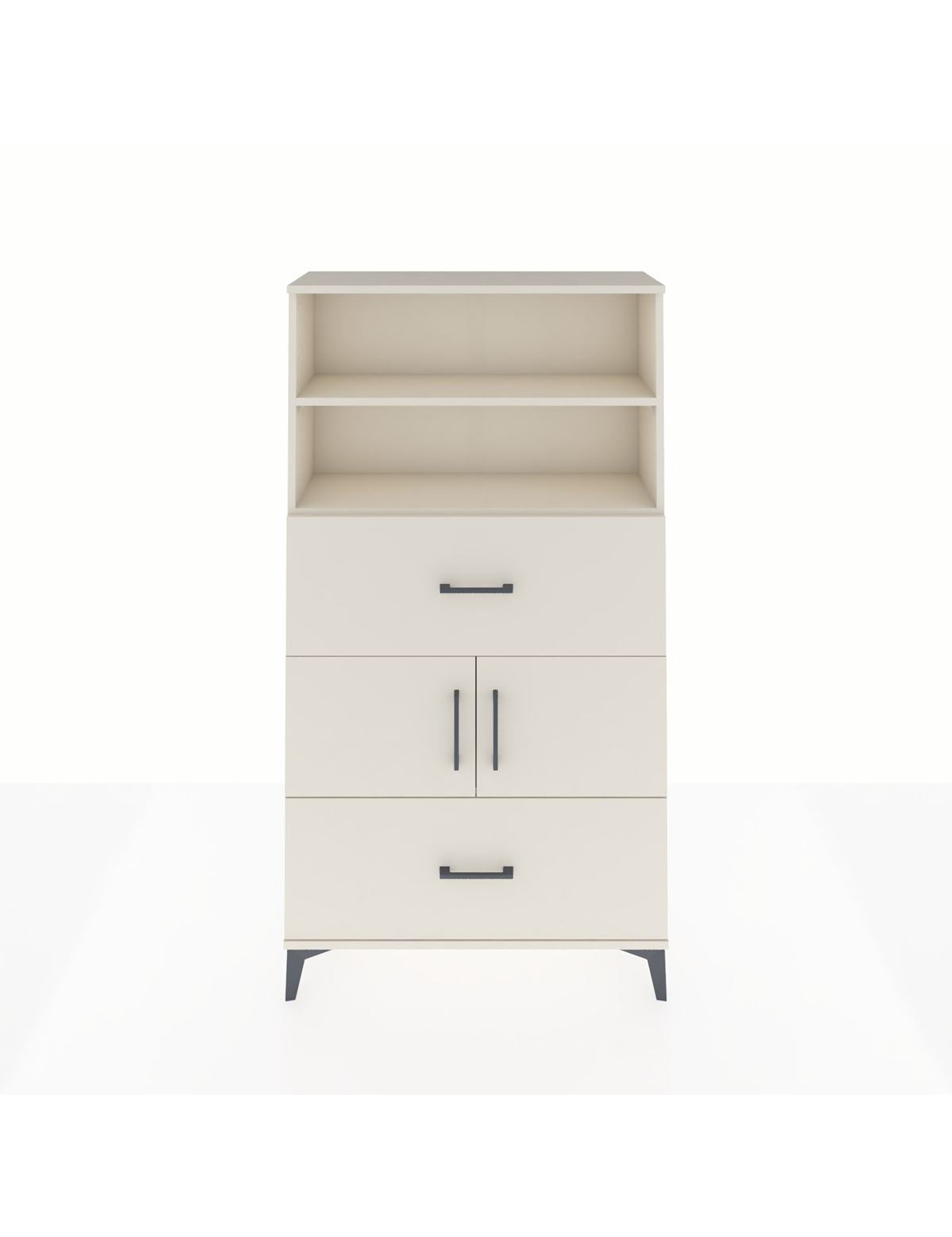 Arges Dolap 3 Raflı 2 Çekmeceli 2 Kapaklı 88x30x163 Aytaşı-Aytaşı