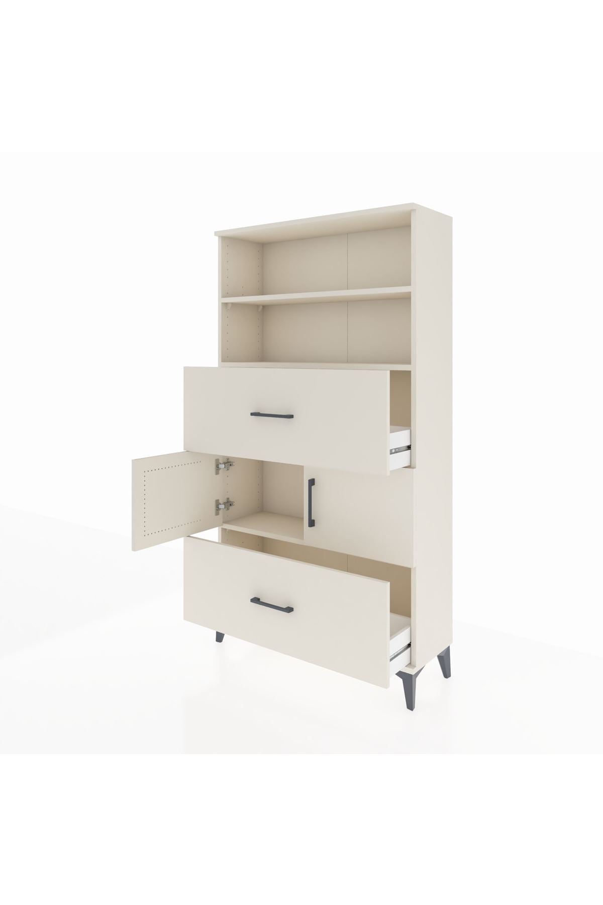 Arges Dolap 3 Raflı 2 Çekmeceli 2 Kapaklı 88x30x163 Aytaşı-Aytaşı