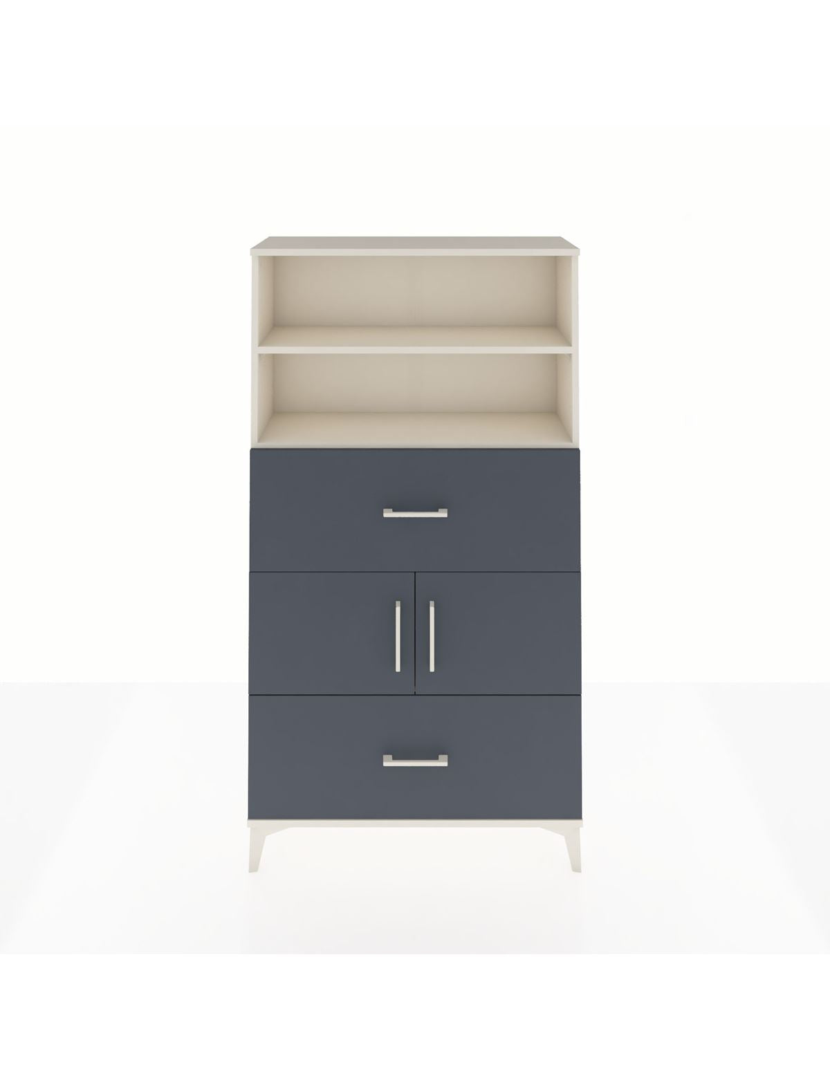 Arges Dolap 3 Raflı 2 Çekmeceli 2 Kapaklı 88x30x163 Aytaşı-Antrasit