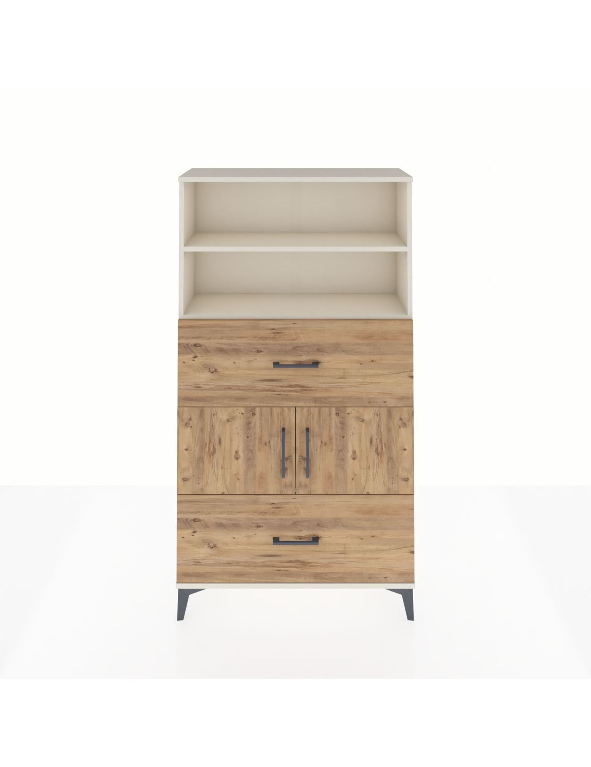 Arges Dolap 3 Raflı 2 Çekmeceli 2 Kapaklı 88x30x163 Aytaşı-Çam