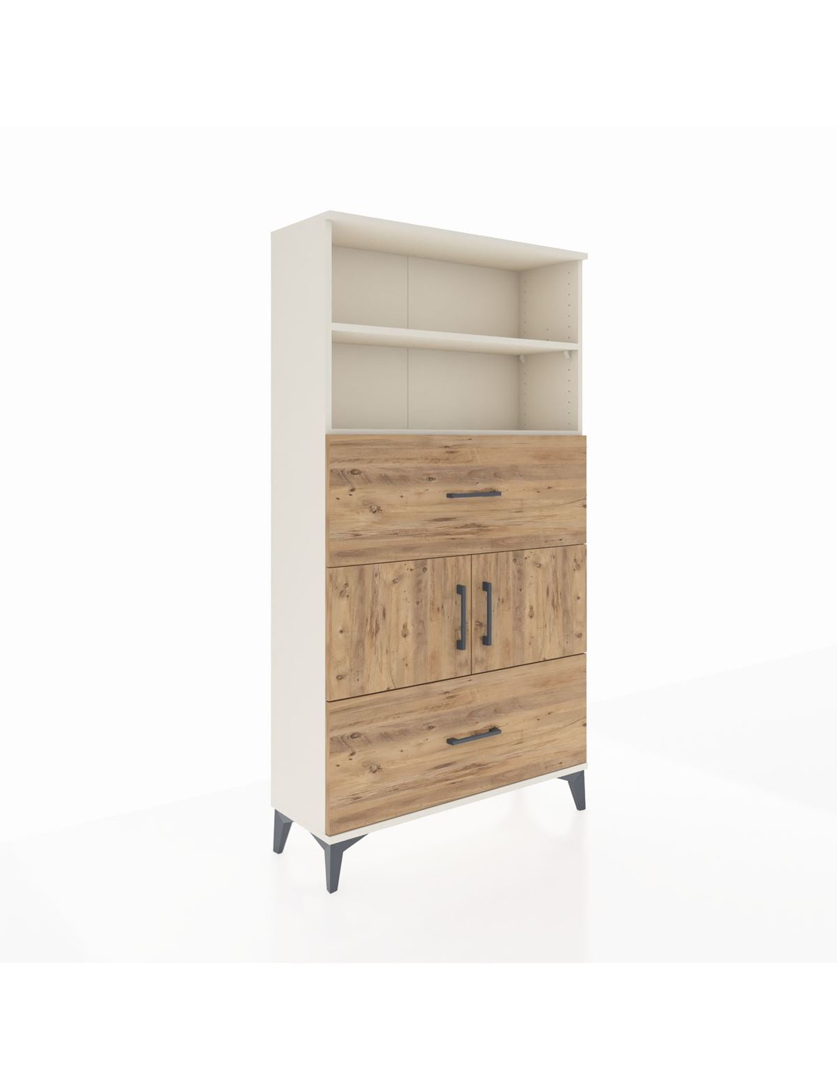 Arges Dolap 3 Raflı 2 Çekmeceli 2 Kapaklı 88x30x163 Aytaşı-Çam